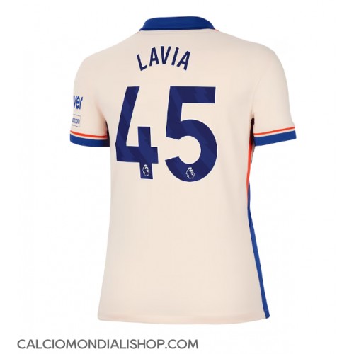 Maglie da calcio Chelsea Romeo Lavia #45 Seconda Maglia Femminile 2024-25 Manica Corta